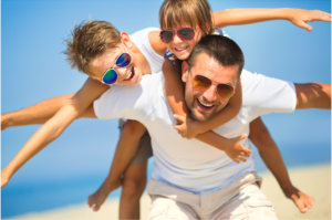 famiglia in vacanza